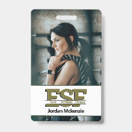 Fitness | Monogram-Logo des Personal Trainers Ausweis