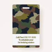 Fitness | Monogram-Logo des Personal Trainers Ausweis (Rückseite)