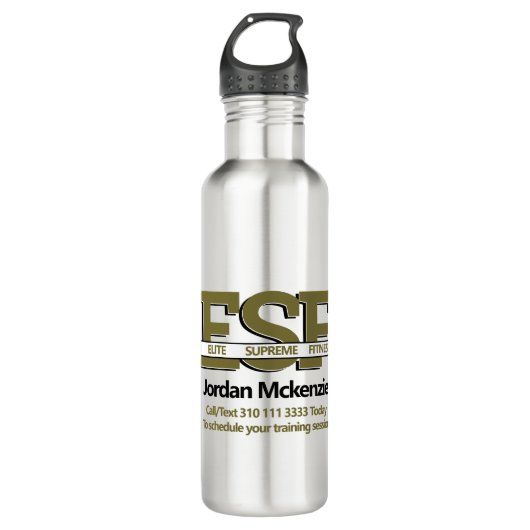 Fitness | Monogram-Logo des Personal Trainers Edelstahlflasche (Vorderseite)