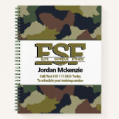 Fitness | Monogram-Logo des Personal Trainers Notizblock (Vorderseite)