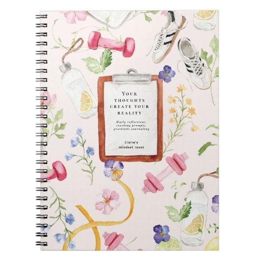 Fitness | Monogram Mindset Reset Notizblock (Vorderseite)