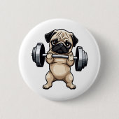 Fitness Mops Button (Vorderseite)