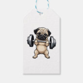 Fitness Mops Geschenkanhänger (Vorderseite)