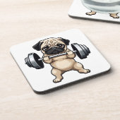 Fitness Mops Getränkeuntersetzer (Linke Seite)