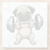 Fitness Mops Glasuntersetzer (Rückseite)