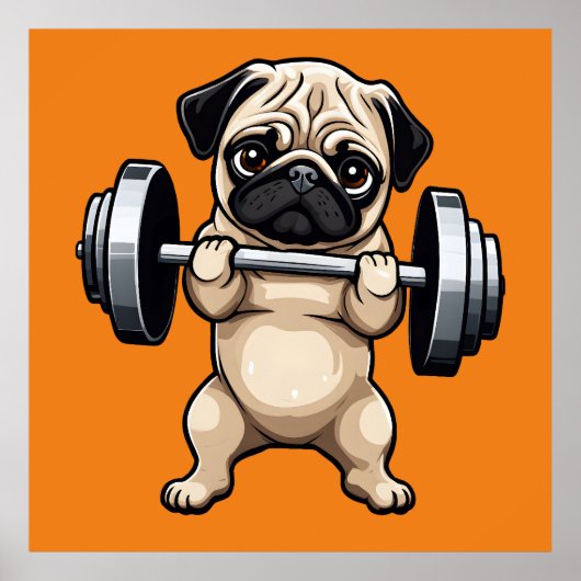 Fitness Mops Poster (Vorne)