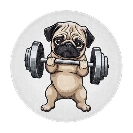 Fitness Mops Schneidebrett (Vorderseite)