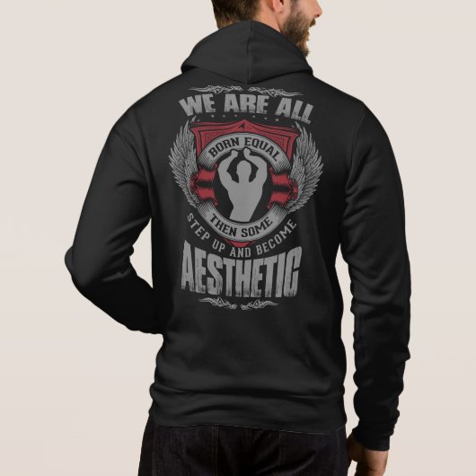 Fitness-Motivation - Ästhetik - steigern Sie - Hoodie (Rückseite)