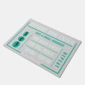 Fitness Motivation beginnt direkt vor der Haustür Fußmatte (Schrägansicht)