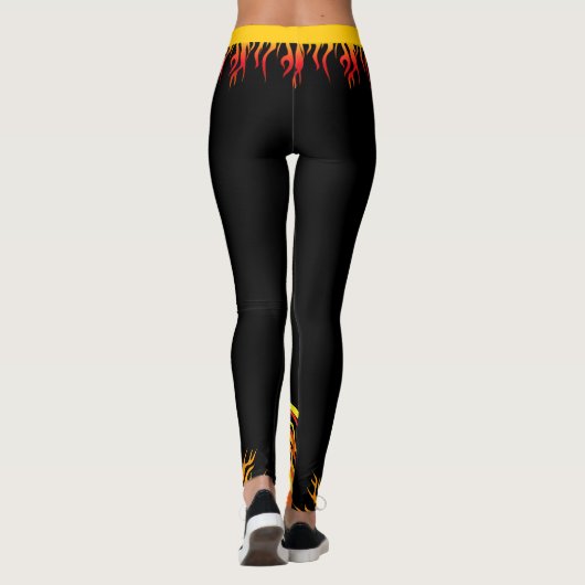 Fitness Motivation BLACK Leggings (Rückseite)