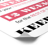 Fitness Motivation Gewicht Loss Pink Poster (Ecke)