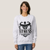 Fitness Motivation Graphic | Strong & Active Life Sweatshirt (Vorne ganz)