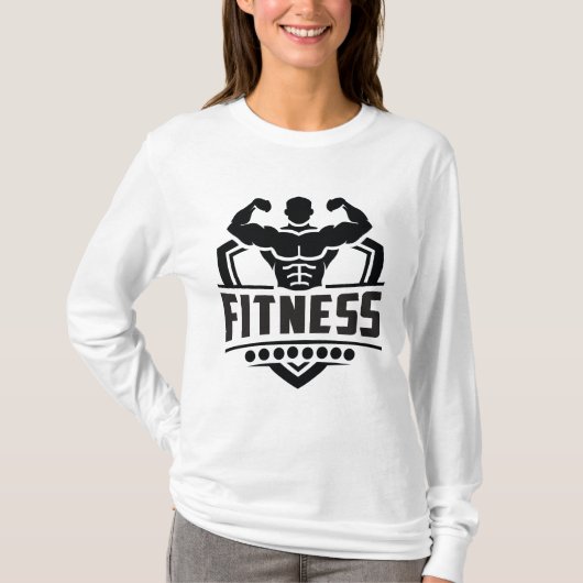 Fitness Motivation Graphic | Strong & Active Life T-Shirt (Vorderseite)
