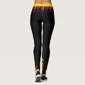Fitness Motivation SCHWARZ Leggings (Rückseite)