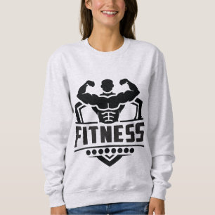 Fitness-Motivations-Grafik   Starkes & aktives Leb Sweatshirt