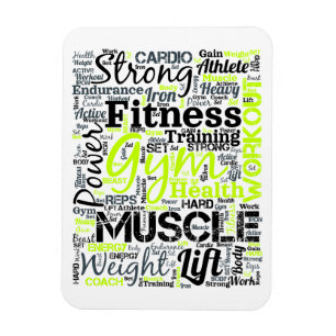 Fitness-Motivations-Typografie-Design Magnet