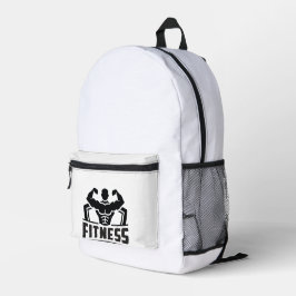 Fitness-Motivationsgrafik | Starkes & Aktives Lebe Bedruckter Rucksack