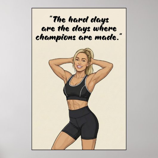 Fitness-Motivationsposter Poster (Vorne)