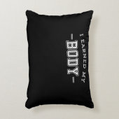 Fitness Motivierend Sprichwort, das ich meinem Kör Dekokissen (Vorderseite(Vertikal))