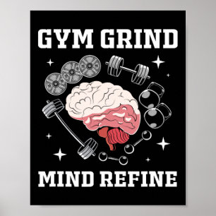 Fitness-Mühle Verfeinerter Geist Bodybuilding Lust Poster