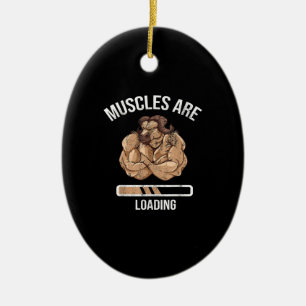 Fitness Muskelbeladung Bullock Ox Sport Gym Keramik Ornament