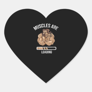 Fitness Muskelladung Bullock Ox Sportym Herz-Aufkleber
