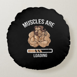 Fitness Muskelladung Bullock Ox Sportym Rundes Kissen