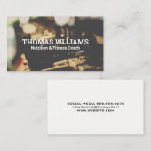 Fitness Nutrition Icons | Gym Weights Visitenkarte (Vorne/Hinten)