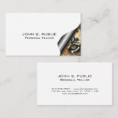 Fitness Nutrition Personal Trainer Elegante Modern Visitenkarte (Vorne/Hinten)