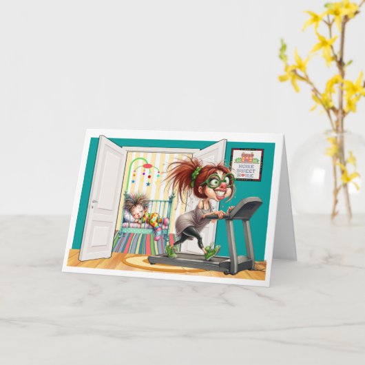 Fitness oder Mama Karte (Gelbe Blume)