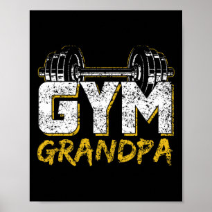 Fitness-Opa Workout Training Fitness Krafttraining Poster
