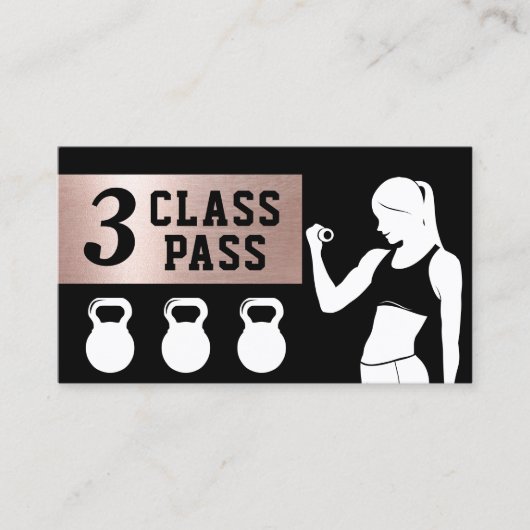 Fitness Personal Trainer 3 Class Pass Treue (Vorderseite)