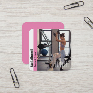 Fitness Personal Trainer   Aktives Sport Quadratische Visitenkarte