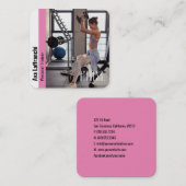 Fitness Personal Trainer | Aktives Sport Quadratische Visitenkarte (Vorne/Hinten)