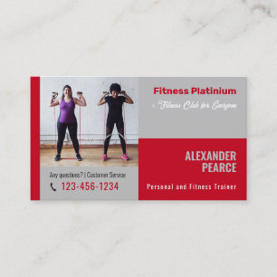Fitness Personal Trainer   Aktives Sport Visitenkarte