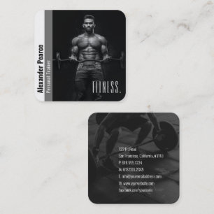 Fitness Personal Trainer   Aktives Sportgeschäft  Quadratische Visitenkarte