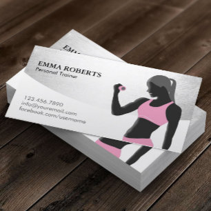 Fitness Personal Trainer Beauty Girl Modernes Visitenkarte