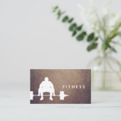 Fitness Personal Trainer Bodybuilder Grunge Visitenkarte (Stehend Vorderseite)