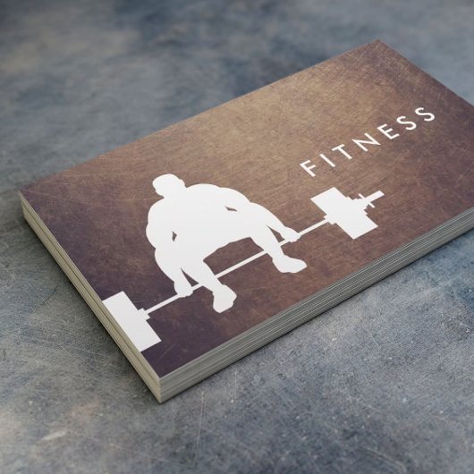 Fitness Personal Trainer Bodybuilder Grunge Visitenkarte