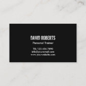 Fitness Personal Trainer Bodybuilder Workout Dark Visitenkarte (Rückseite)