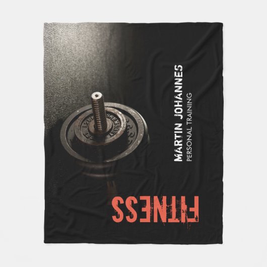 Fitness Personal Trainer Bodybuilding Modern Sharp Fleecedecke (Vorderseite)