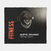 Fitness Personal Trainer Bodybuilding Modern Sharp Fleecedecke (Vorderseite (Horizontal))