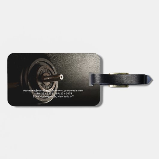 Fitness Personal Trainer Bodybuilding Modern Sharp Gepäckanhänger (Rückseite horizontal)