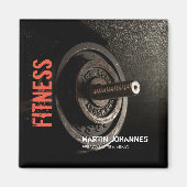 Fitness Personal Trainer Bodybuilding Modern Sharp Magnet (Vorne)