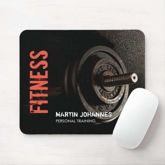 Fitness Personal Trainer Bodybuilding Modern Sharp Mousepad (Mit Mouse)
