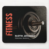 Fitness Personal Trainer Bodybuilding Modern Sharp Mousepad (Vorne)