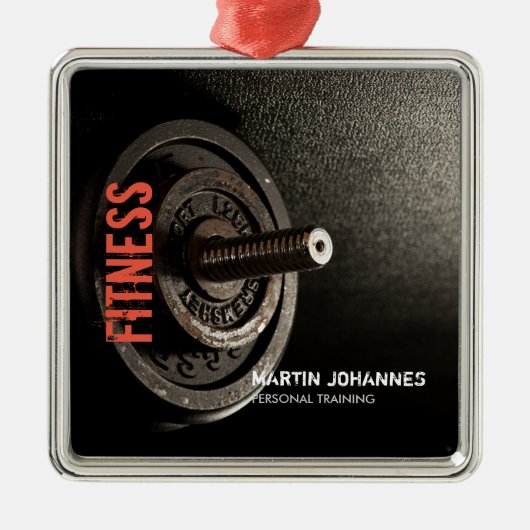 Fitness Personal Trainer Bodybuilding Modern Sharp Ornament Aus Metall (Vorne)