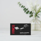 Fitness Personal Trainer Bodybuilding Modern Sharp Visitenkarte (Stehend Vorderseite)