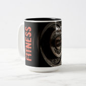 Fitness Personal Trainer Bodybuilding Modern Sharp Zweifarbige Tasse (Vorderseite Links)