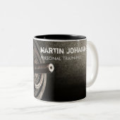 Fitness Personal Trainer Bodybuilding Modern Sharp Zweifarbige Tasse (VorderseiteRechts)